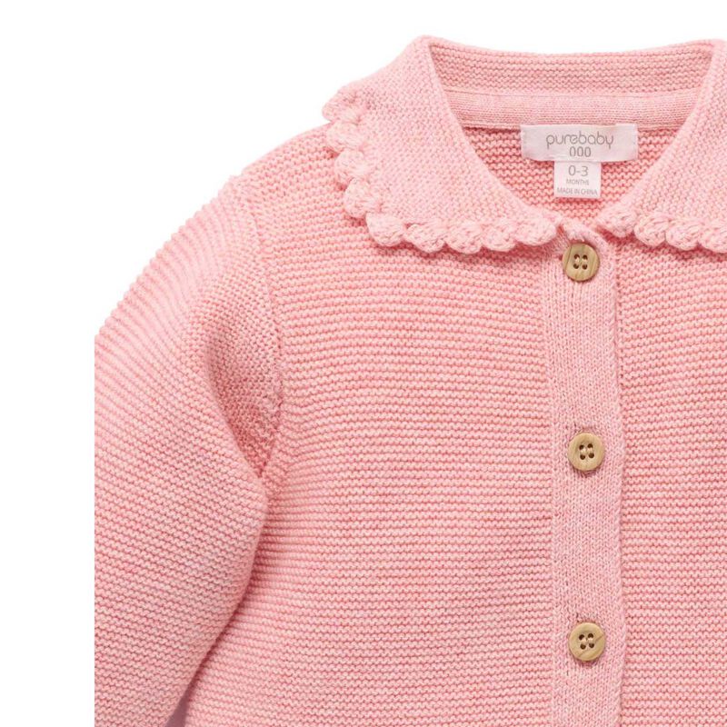 Purebaby Crochet Collar Cardigan image number 2